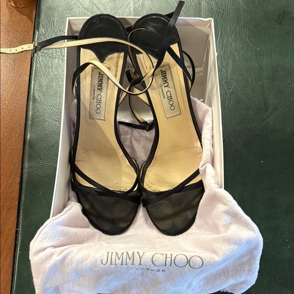Jimmy Choo Black Strappy Women's Shoes